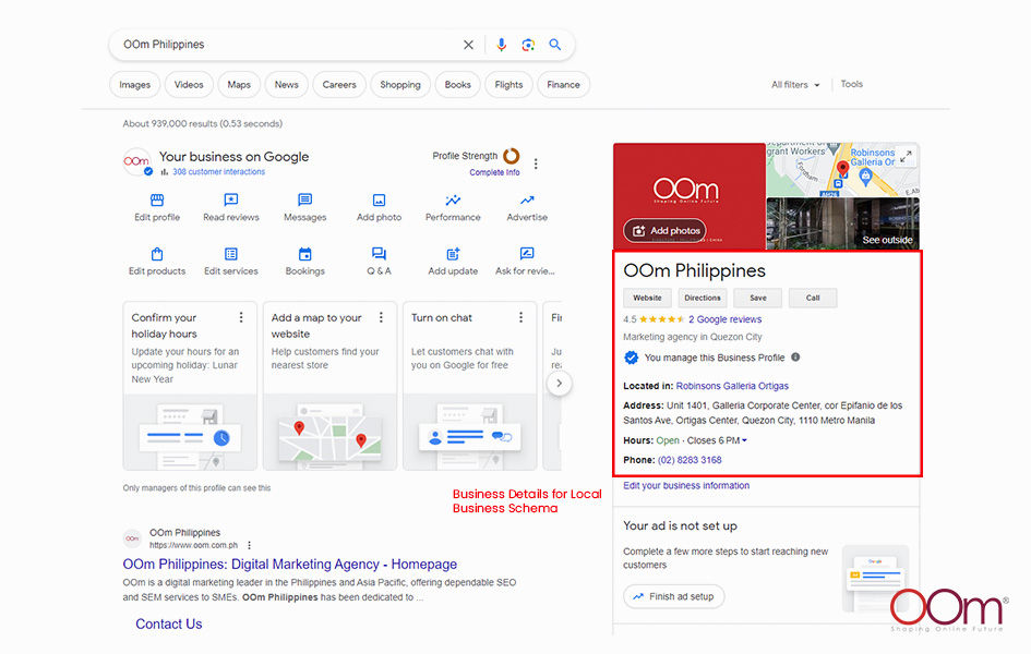 Local Schema Markup Google Business Profile 